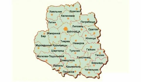 Винницкая область граничит