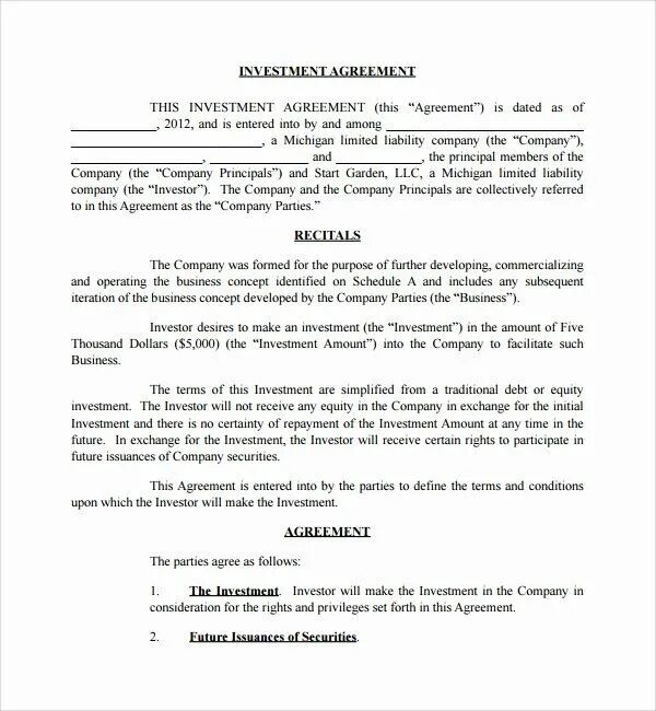 Sample sweat equity agreement template. Agreement management. Additional agreement to the contract sample. Ways of agreement. Investment agreement.