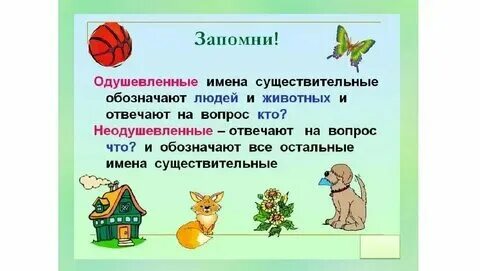 Какое существительное отвечает на вопрос что