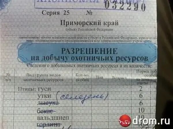 Право на добычу охотничьих ресурсов. Право на добычу охотничьих ресурсов