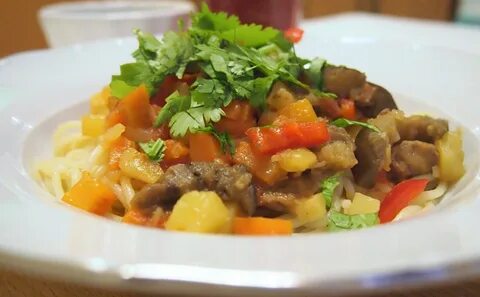 Лагман с овощами и мясом