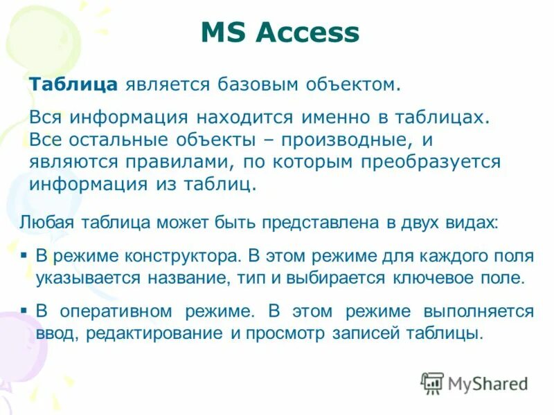 Основные объекты бд microsoft access. Базовым объектом ms access является. 1. Расширения субд access. Субд ms access.