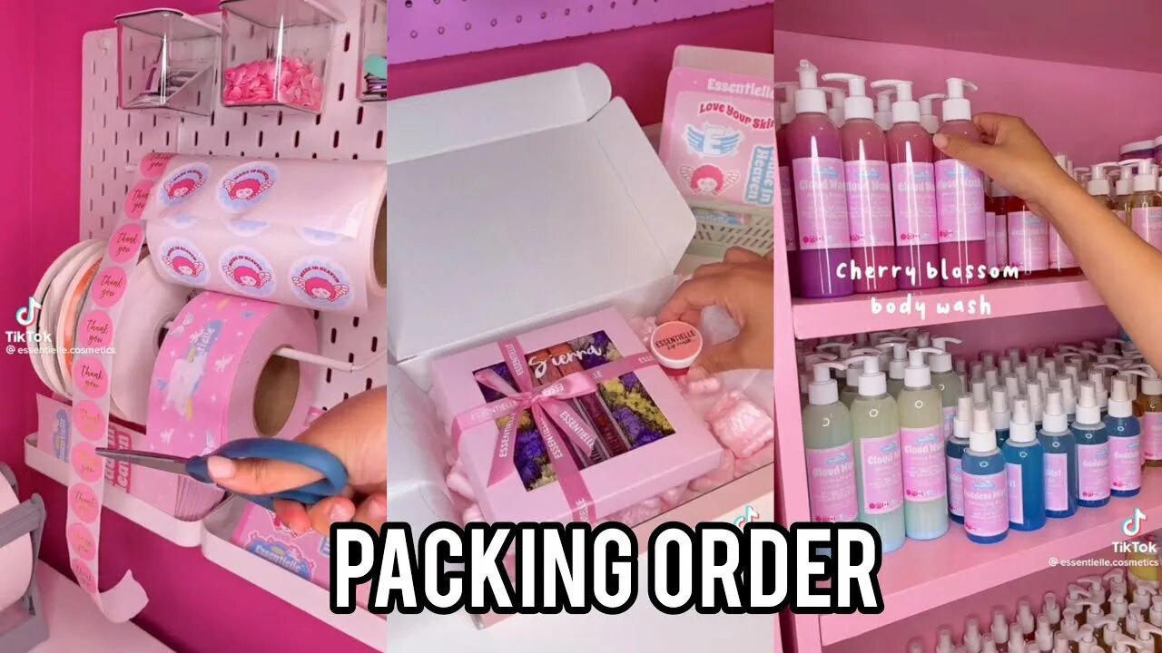 Pack order. Packing orders. Pink Pack and order.