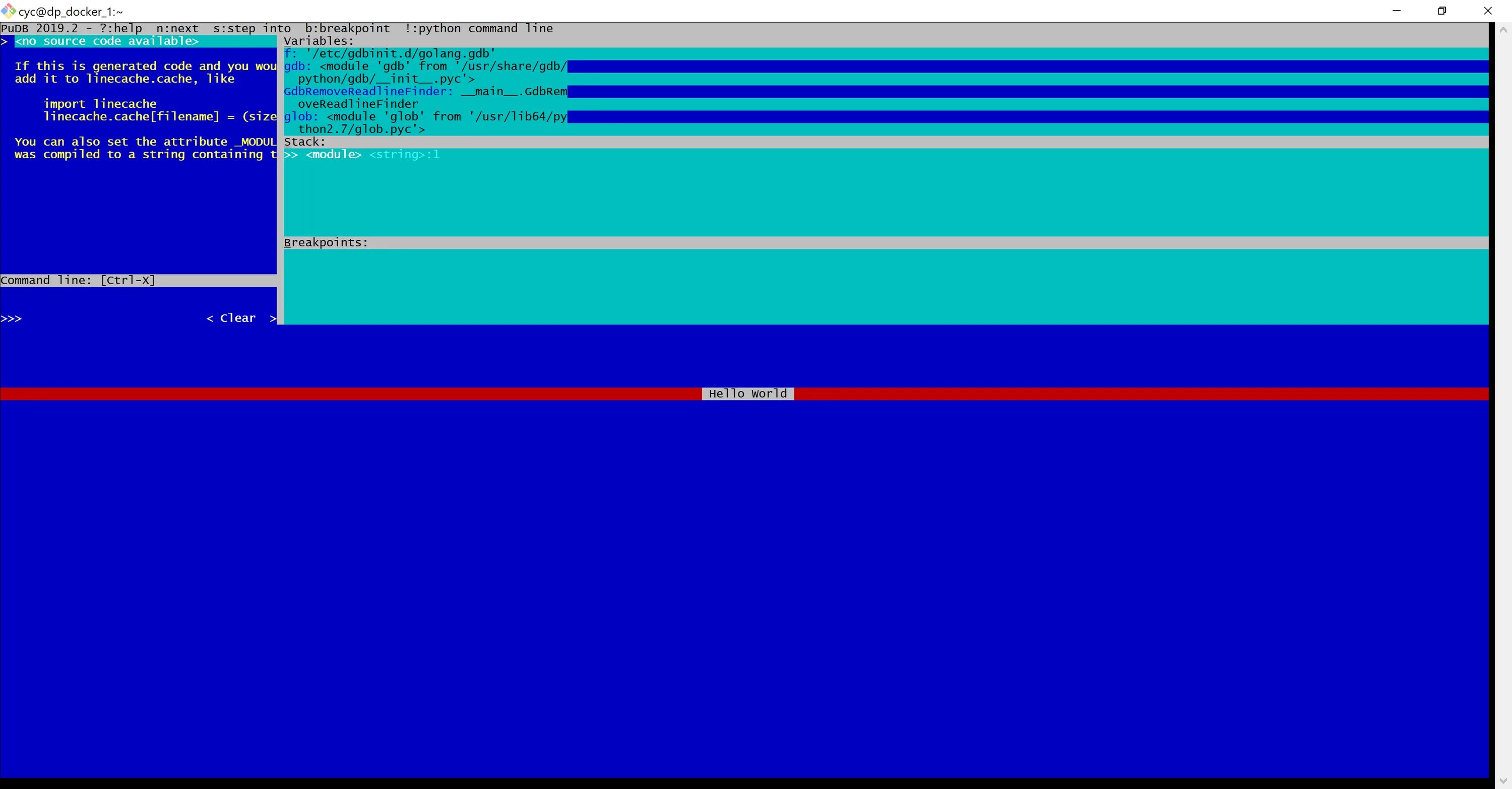 Ncurses Python. GDB Python. Ncurses c++. Cli Python.