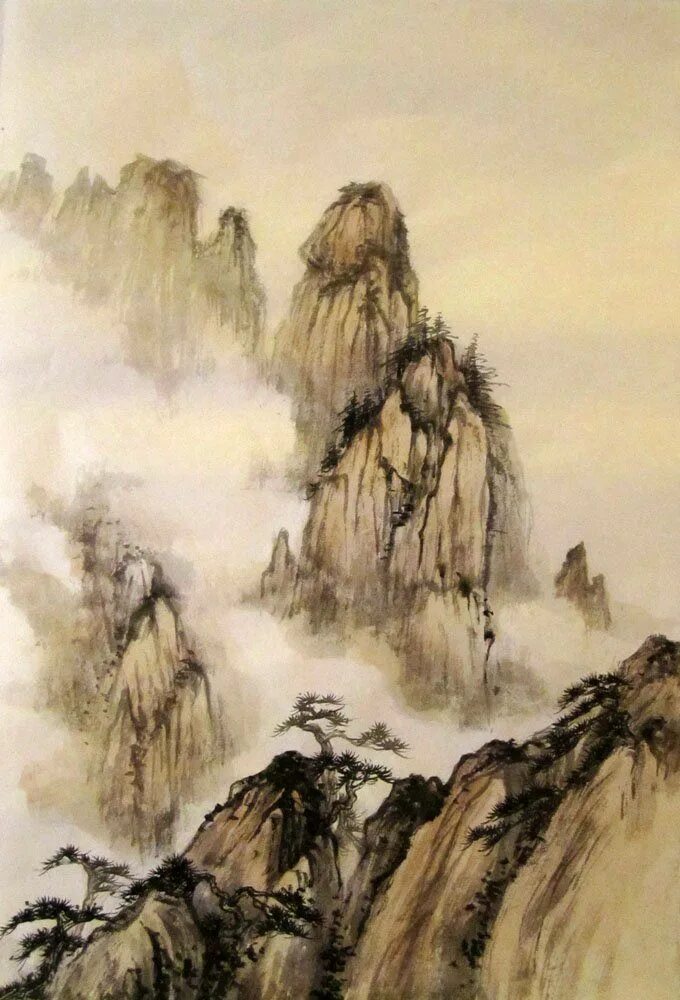 Китайские горы рисунок. Китайская живопись Шань шуй. Китайская живопись Шань шуй китайские художники горы. Китайская живопись горы и воды гохуа. Пейзажная живопись Китая Шань- шуй.