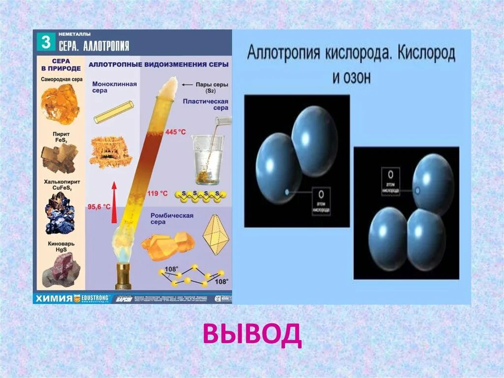 Аллотропные модификации кислорода и серы. Аллотропия кислорода и серы. Сравнение аллотропных модификаций серы. Сера аллотропия серы. Простые вещества кислорода и серы