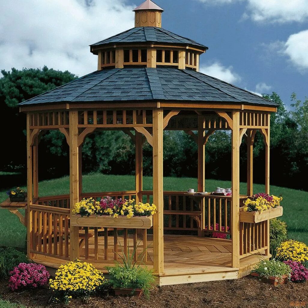 Беседка брусовая Gazebos. Ротонда шестиугольная. Беседка Гринвуд. Беседка Аркона. Удобная беседка