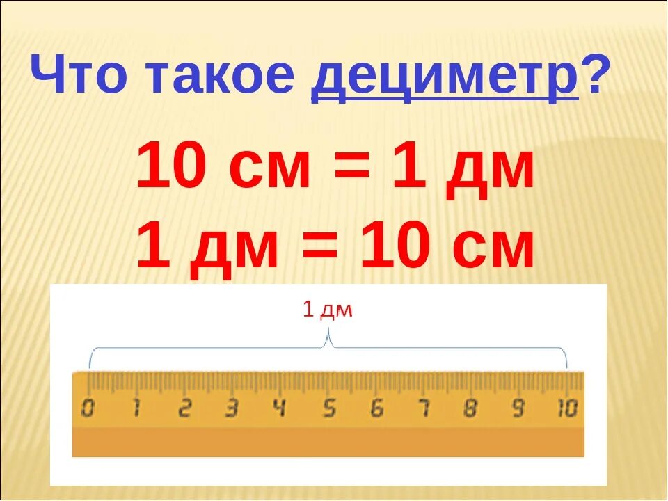 3 метра минус 67 дециметров. Единицы измерения дециметр метр 1 класс. Единицы измерения дециметр 1 класс. Дециметры в сантиметры. 1 Дм 10 см.