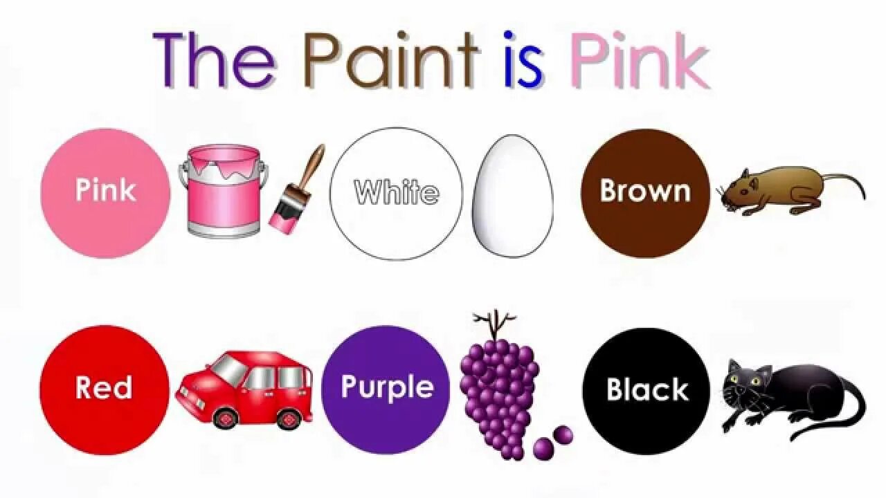 Английский язык paint. The Paint is Pink. Busy beavers Colors. Pink Paint Kids English.