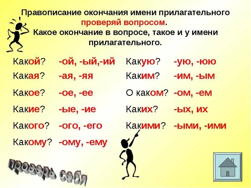 Окончание прилагательных примеры слов. Правописание имен прилагательных: - окончания прилагательных. Правило написания окончаний имен прилагательных. Как проверить окончание прилагательных. Окончания.