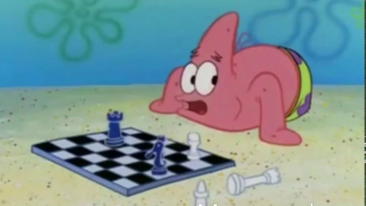 Патрик игра. Spongebob Chess. Боб Спанч шахматист. Смешарики шахматы