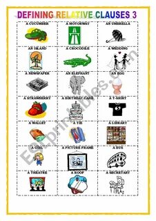 Defining non defining relative clauses exercises