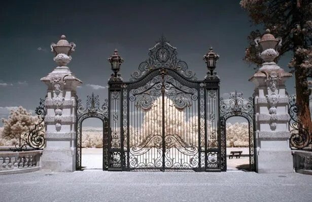 Сказочные ворота. Ворот зимний. Дверь в зимний сад. Ворота зима. Сад зимой.