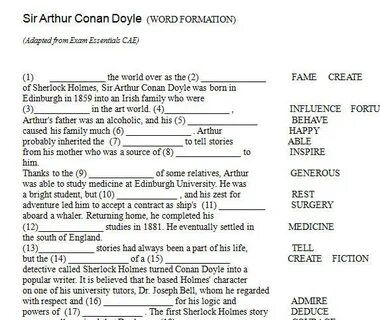 Word formation sentences