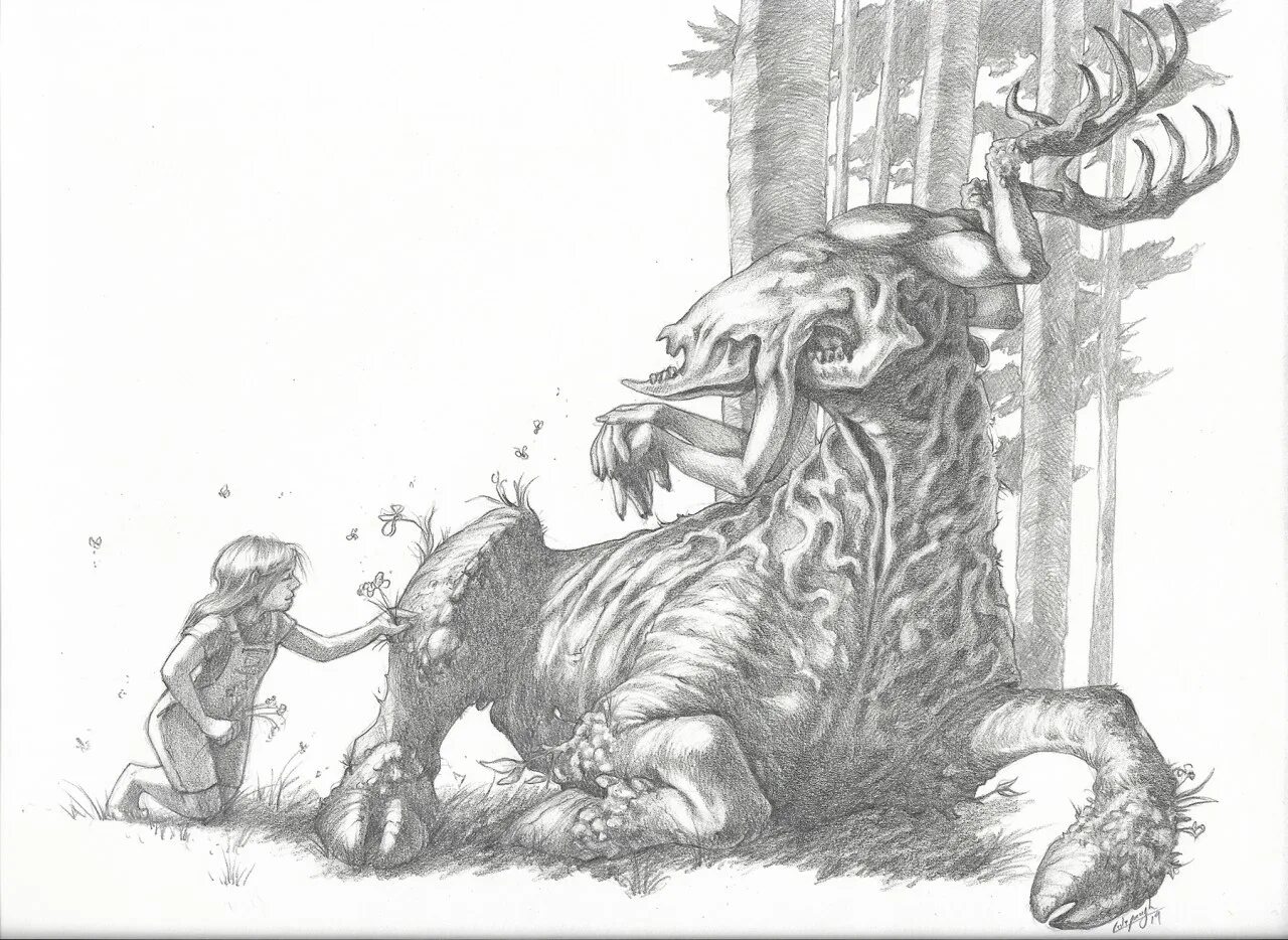 While the creature. While the creature