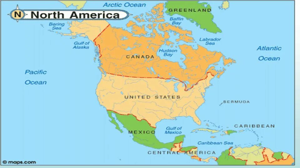 Какими морями и океанами омывается сша. Моря омывающие США. Моря омывающие Канаду. Моря и океаны омывающие США. Карта Америки.