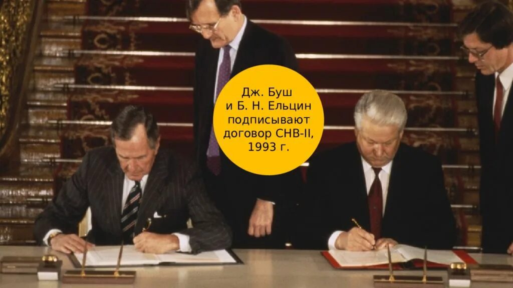 СНВ 2 Ельцин Буш. Буш Ельцин 1989. 1993 Год подписание России и США Ельцина. Международные отношения в конце 20 начале 21 века.