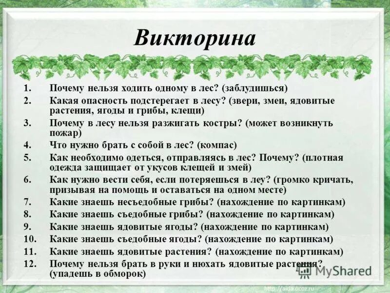 Тест прогулка
