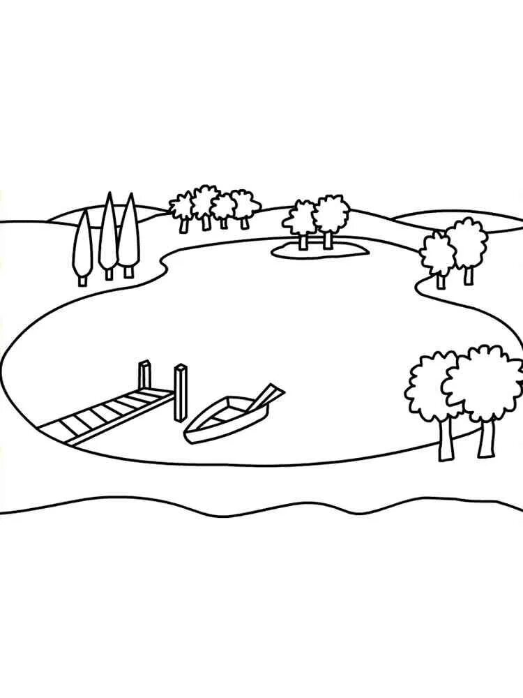 Озеро раскраска. Озеро раскраска для детей. Пруд раскраска для детей. Водоем раскраска для детей. Lake colour