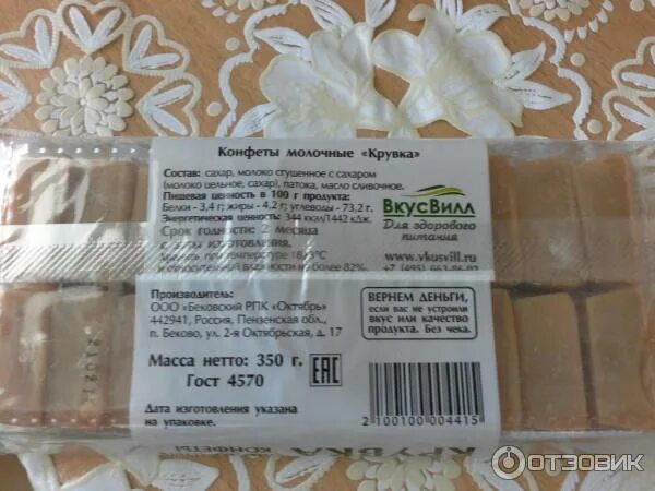 Срок годности леденцов