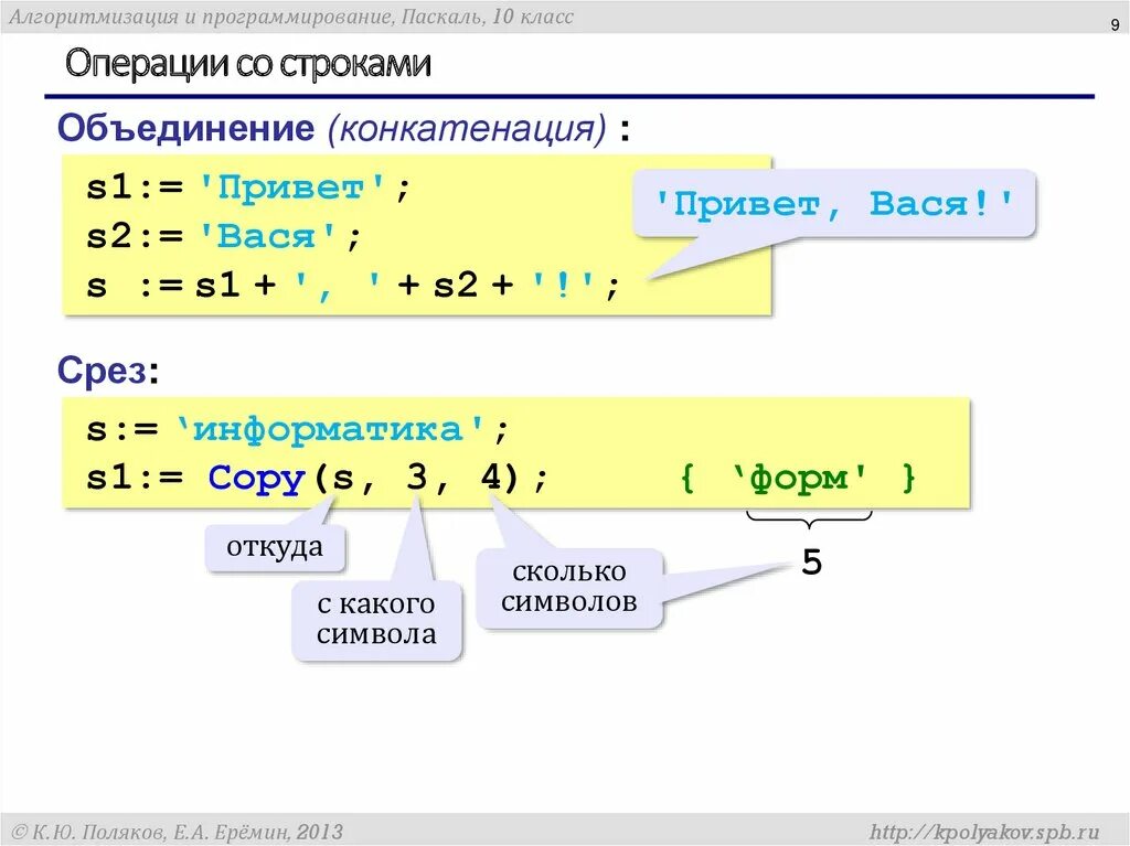 Обработка символьных данных 11 класс