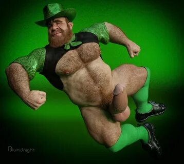 #StPatricksDay #gay #bara #3d #leprechaun. 