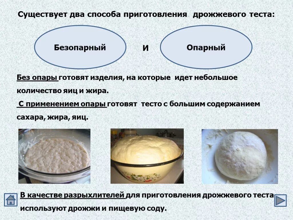 Методика использования теста. Опарный способ приготовления дрожжевого теста. приготовление изделий из дрожжевого безопарного теста. опарное и безопарное тесто. дрожжевое тесто опарное и безопарное.