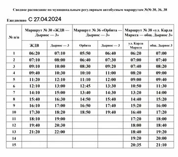 Расписание автобусов 18 суббота