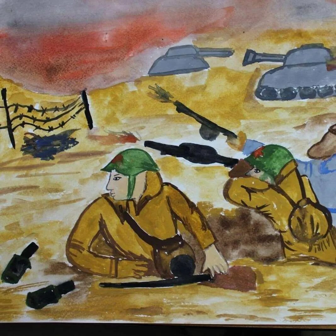 Рисунки на военную тему. Рисунок про войну. Рисунок на военную тему для детей.