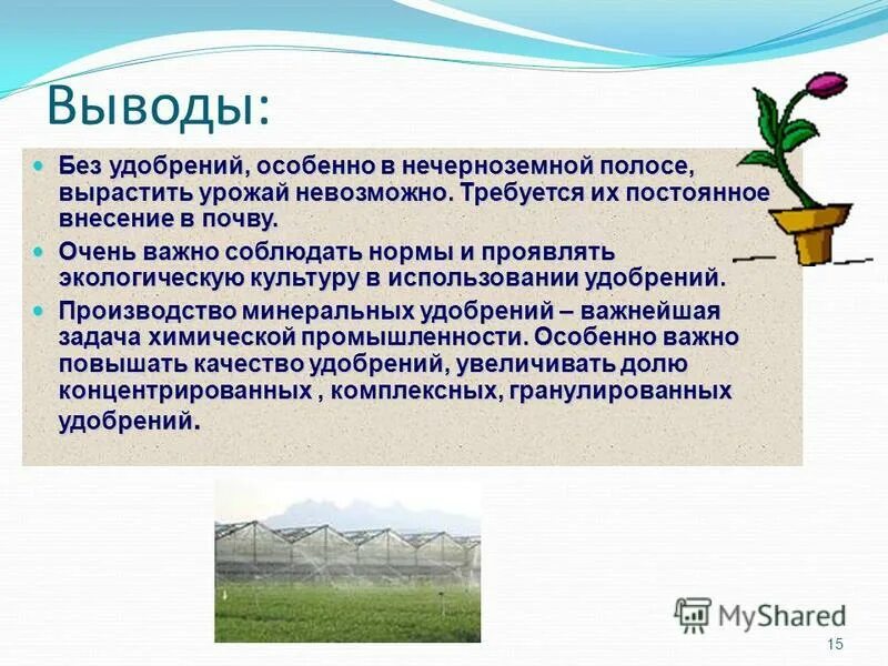 почему необходимо постоянно вносить удобрения в почву