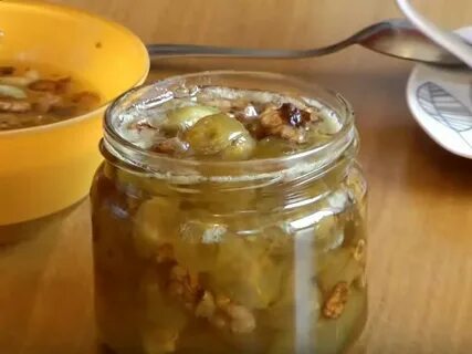 Варенье из крыжовника с орехами на зиму