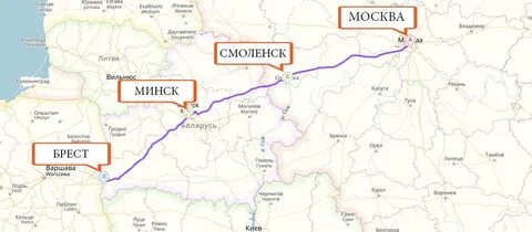 Смоленск белоруссия расстояние
