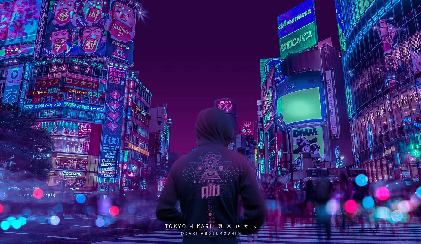 Puzz reve tokyo. Сибуя Cyberpunk. Cyberpunk Токио. Киберпанк неоновый Токио. Киберпанк Токио арт.