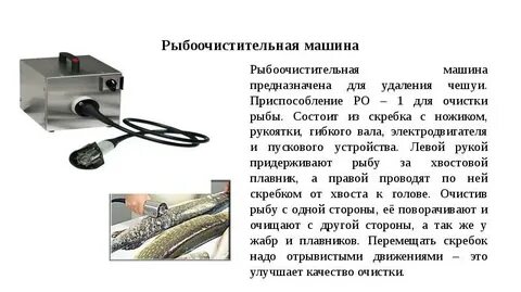 Что является рабочим органом рыбоочистительной машины