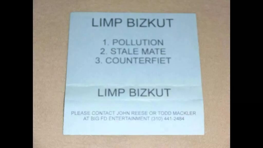 Limp Bizkit 1996 Tape. Limp Bizkit counterfeit. Limp dick