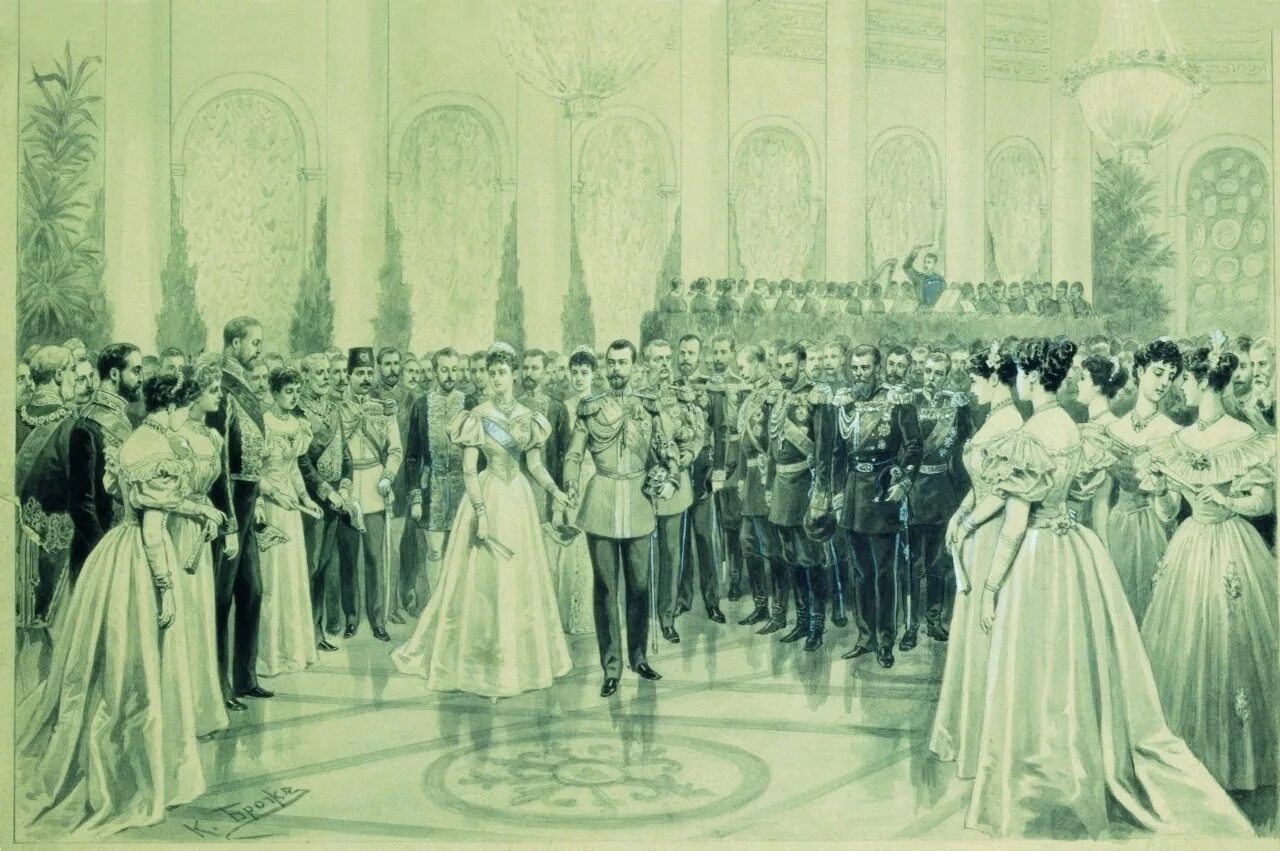 Бал 29 декабря 1896 г. Придворный бал в Николаевском зале зимнего дворца к.о.брож. Императорский бал 19 века Петербург.