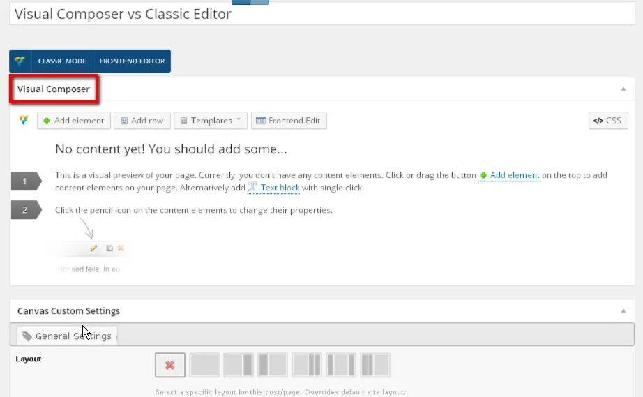 Visual composer. Visual composer