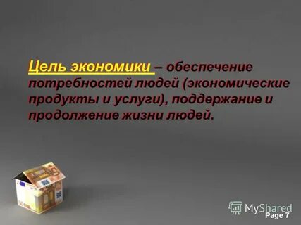Основная проблема экономики и цели экономики