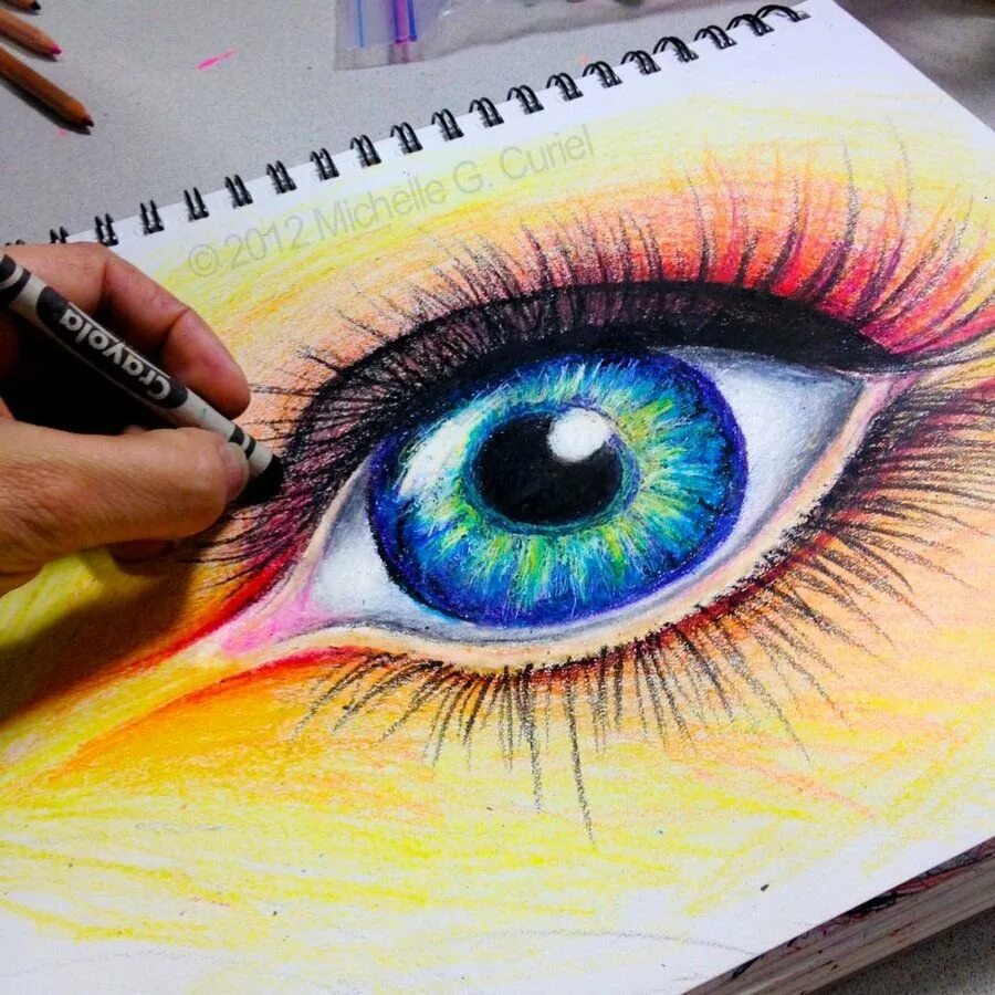 Идеи рисунков на 9. Рисование цветными карандашами. Рисунки цветными карандашами. Рисунки цветные красивые. Рисунки разноцветными карандашами.