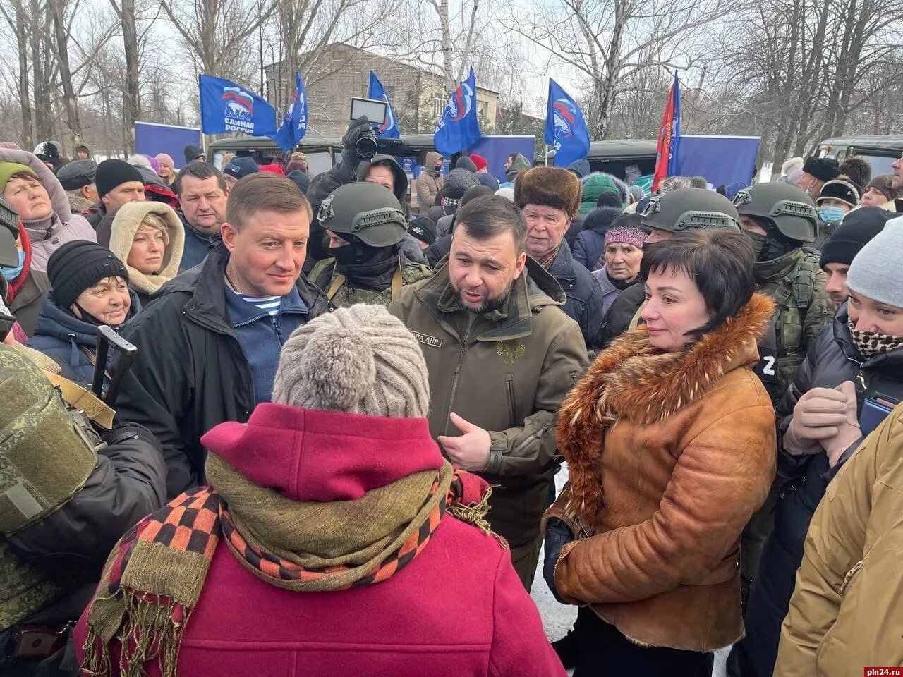 Турчак ДНР. Турчак и Пушилин посетили освобождённый посёлок мирное. Поселок мирное ДНР.