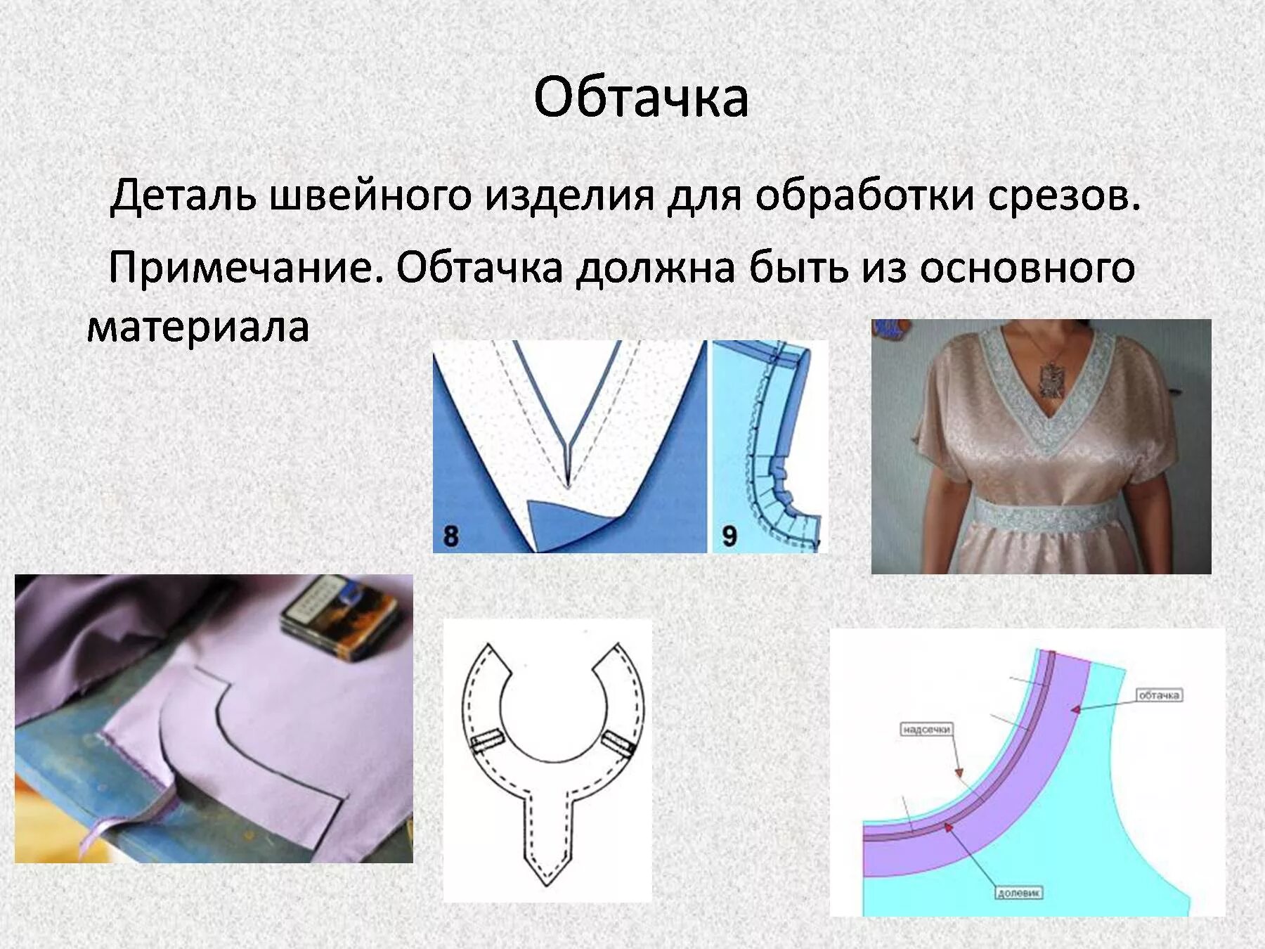 Соединения деталей швейных изделий. Детали швейных изделий. Подкройной обтачкой. Обтачка юбки. Обработка обтачки.