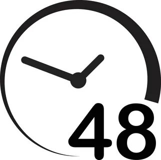 Download the 48 hours on white background. 