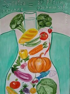 Нарисовать рисунок правильное питание