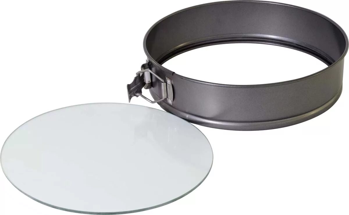 Oetker. Форма для выпечки со стеклянным дном "круг" 27*8. Форма со стеклянным дном. Форма для выпекания разъемная. Форма для выпечки со стеклянным дном разъемная.