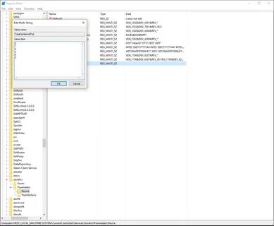 Device parameters