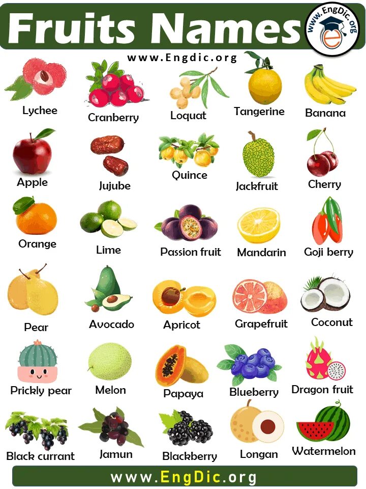 Фрукты список по алфавиту. Список фруктов. Fruit names. Фрукты 5. Fruits names in English.