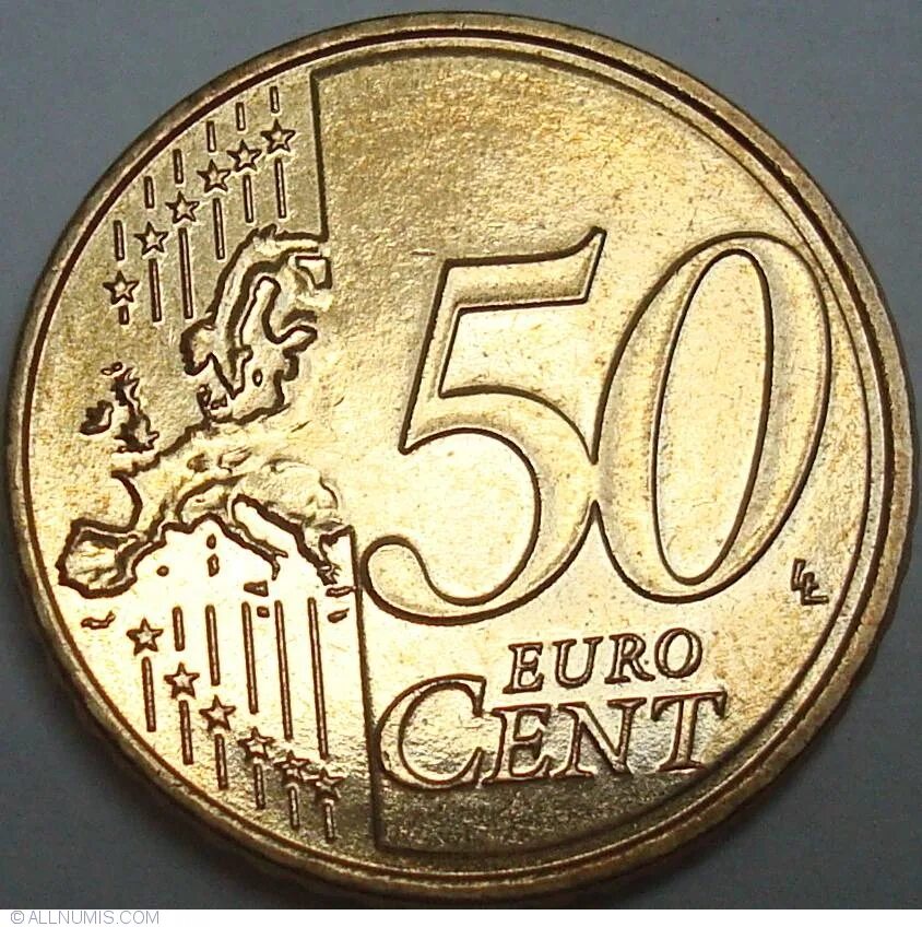 Пятьдесят евро. 50 Евро монета. 50 Euro Cent. Монета 50 копеек евро. Чья монета 50 Cent Euro Лепта.