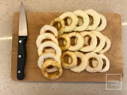 Яблочные колечки в слоеном