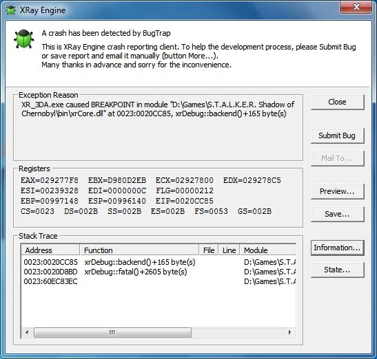 Ошибка сталкер. Xrengine exe caused breakpoint in module. Сталкер зов припяти xray engine ошибка. Сталкер зов припяти xray engine ошибка. Access violation at address 0097ea42 read of address 0097ea42.