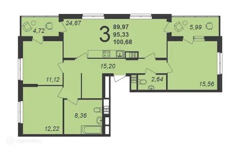 Планировка квартир совхозная 55